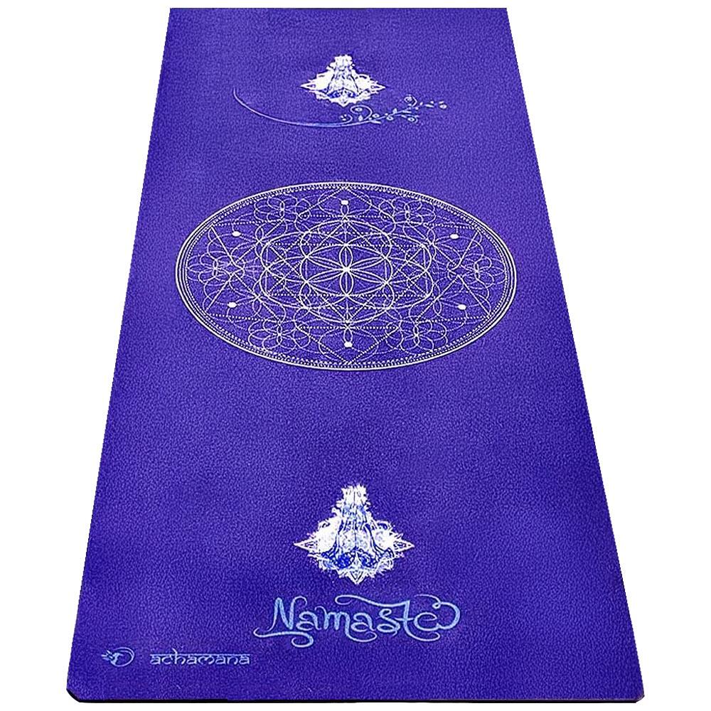 Tapete de ioga, nova geração de 3 camadas, 6mmx68cmx1,83m namasté indigo + saco
