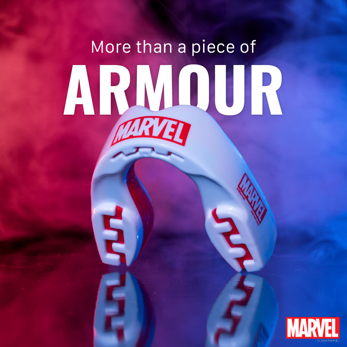 Protetor bucal esportivo com logotipo da Marvel 7/7