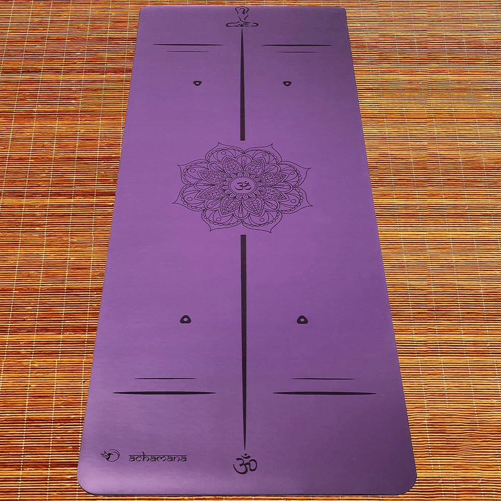Tapete yoga de caucho e imitación de cuero 5mm mandala, manos secas o húmedas 2/7
