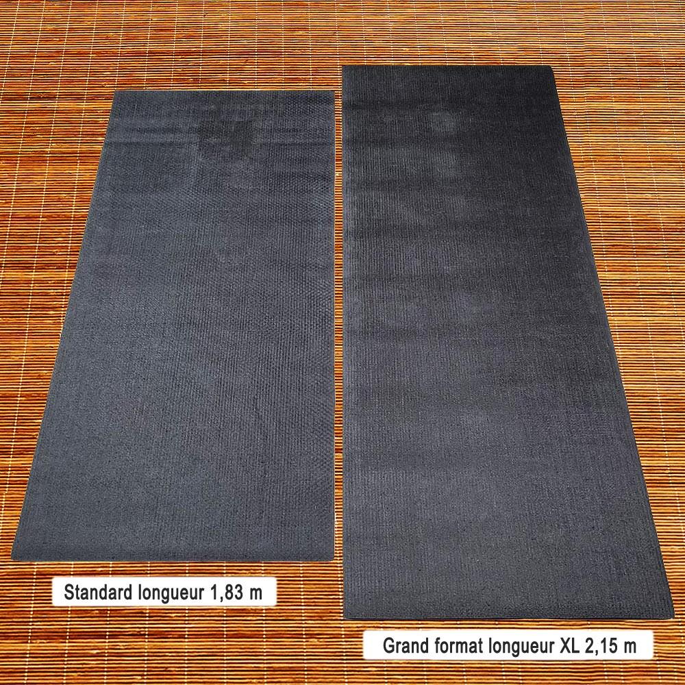 Tapete de yoga Goma-Jute XL 6mmx66CmX2,10m - ecodiseño artesanal gris 2/5