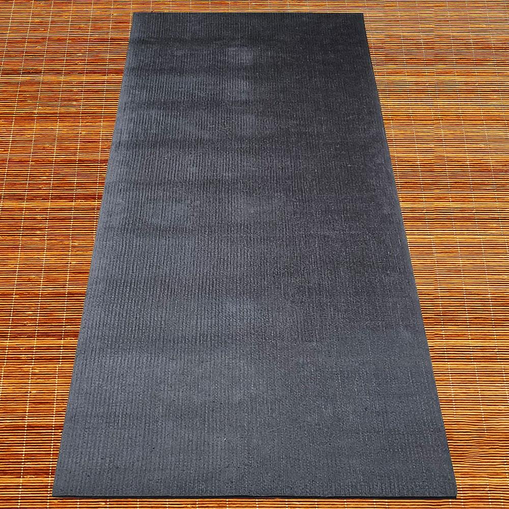 Tapete de yoga Goma-Jute XL 6mmx66CmX2,10m - ecodiseño artesanal gris 4/5