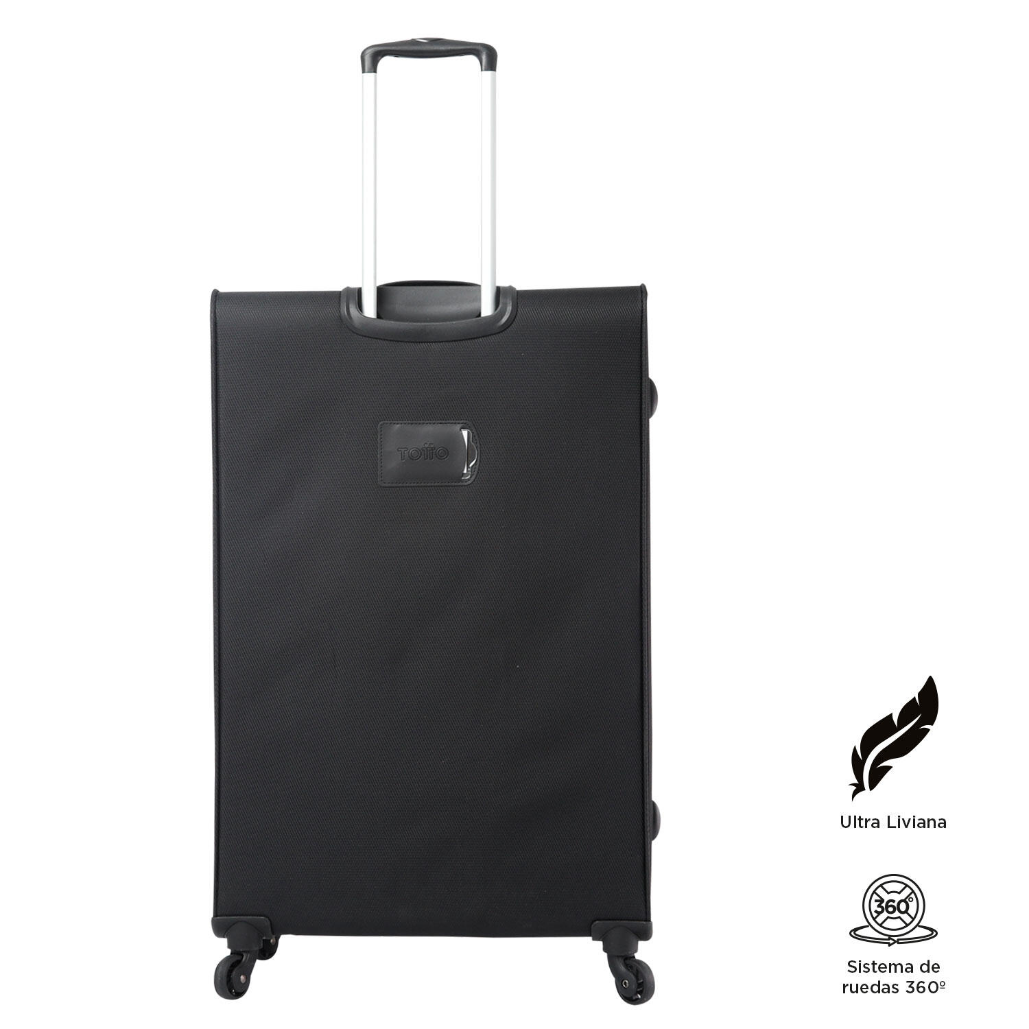 Totto Maleta mediana Travel Lite Negro Poliéster 45.5 x 66 x 23.5 cm 5/5