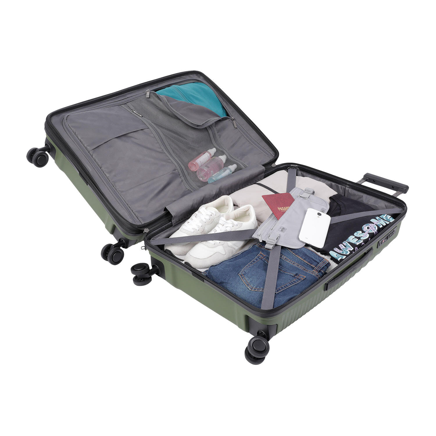 Totto Maleta mediana Traveler Verde Polipropileno 45.5 x 66 x 31.5 cm 5/5