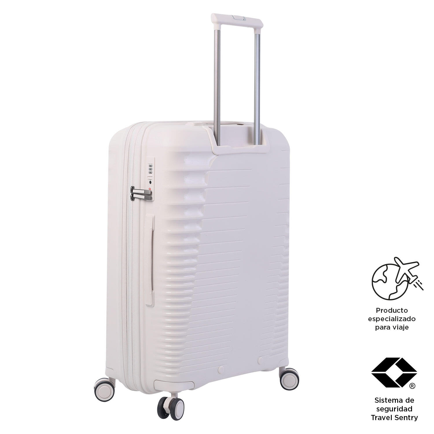 Totto Maleta mediana Traveler White Sand Polipropileno 45.5 x 66 x 31.5 cm 5/5