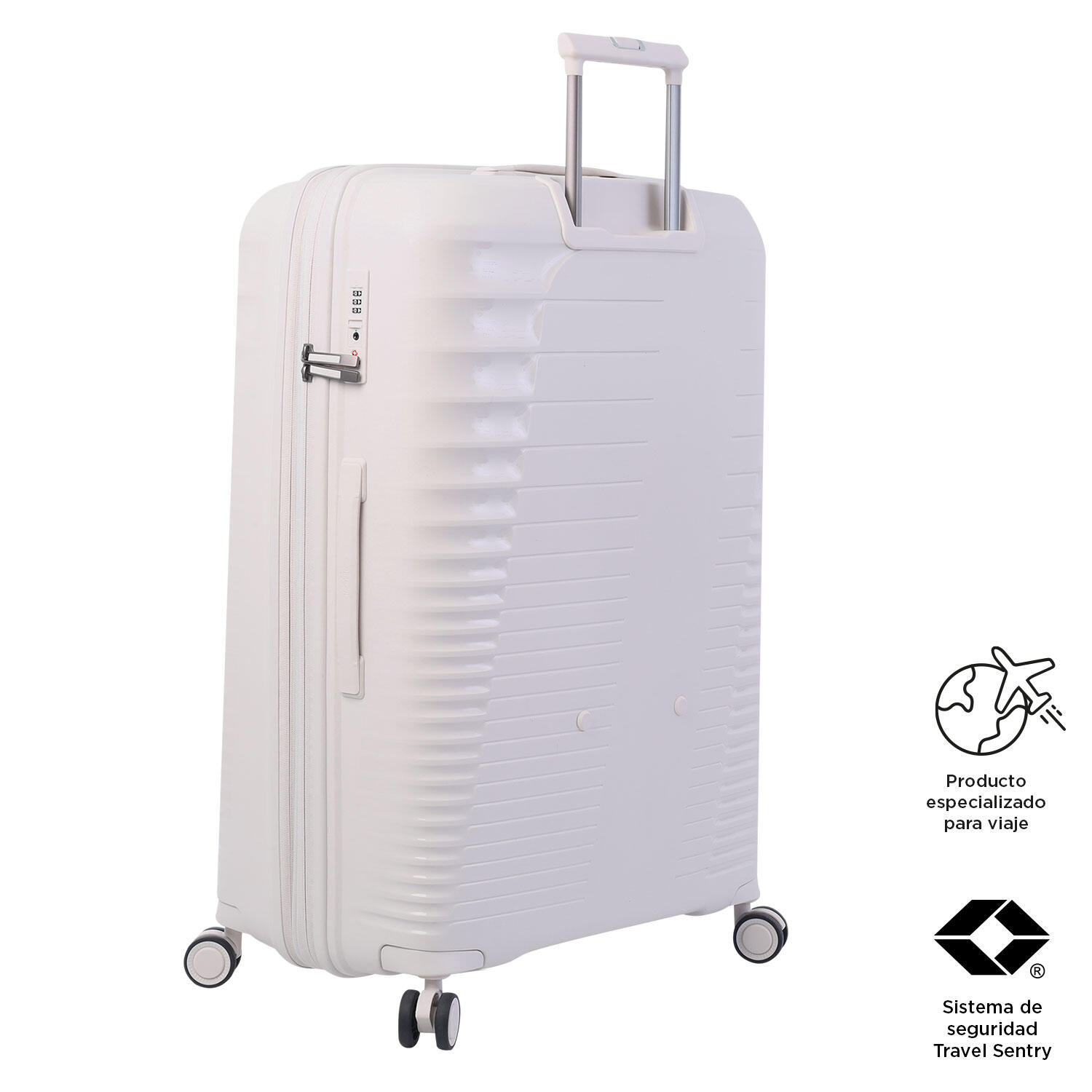 Totto Maleta grande Traveler White Sand Polipropileno 51.5 x 76.5 x 35.5 cm 5/5