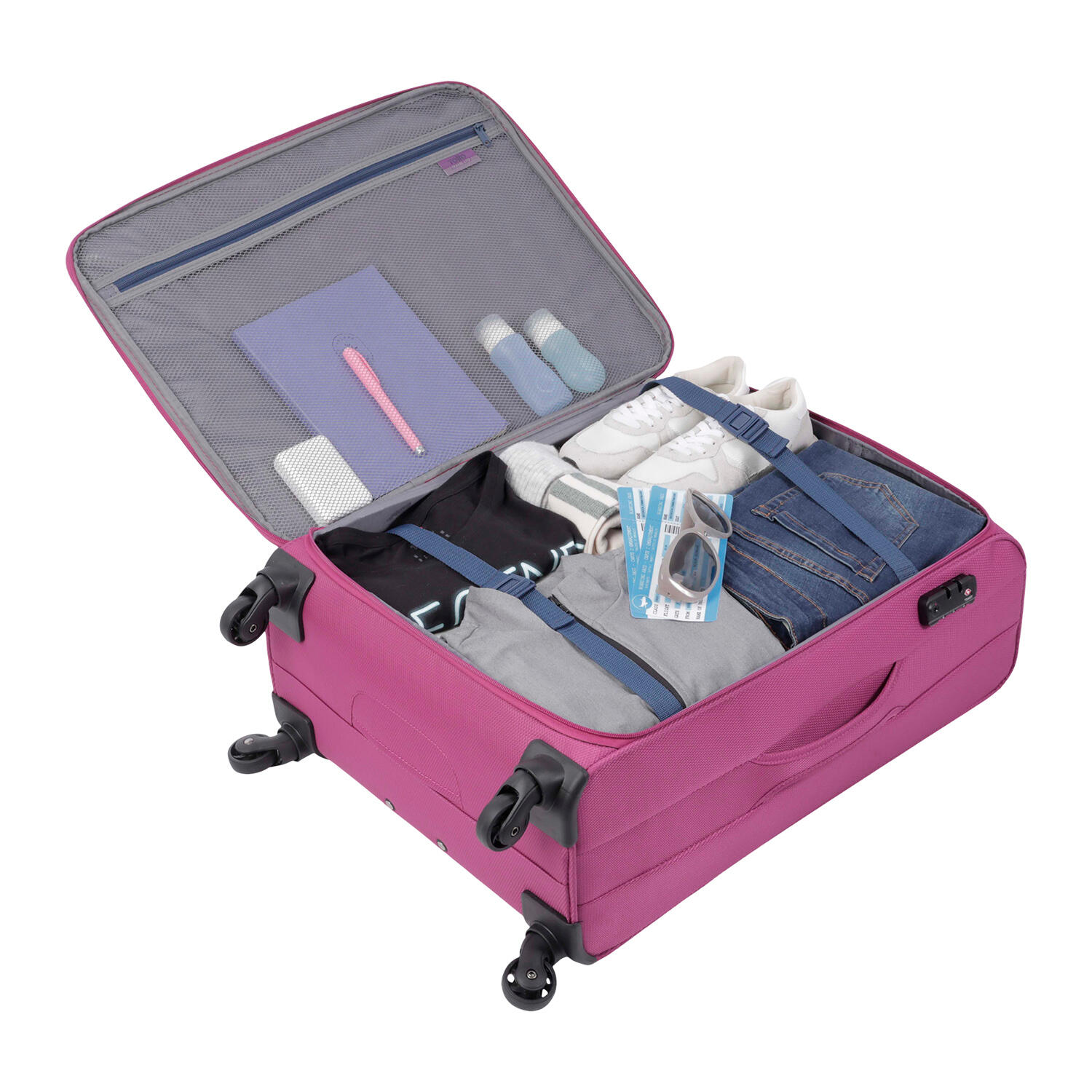 Totto Maleta mediana Travel Lite Rosa Poliéster 45.5 x 66 x 23.5 cm 5/5