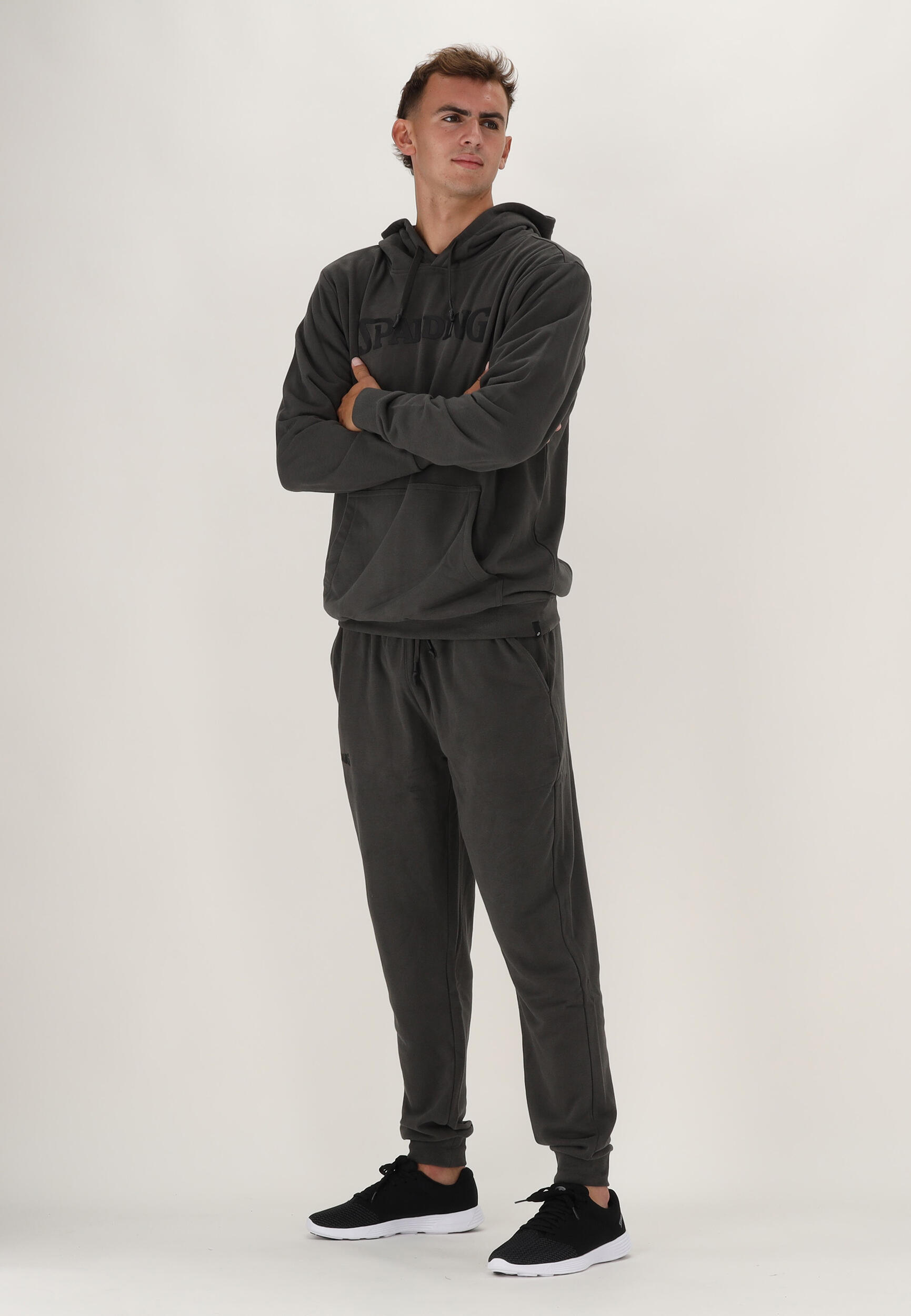 HOODIE HOMME DE BASKET charcoal-black Spalding 5/5