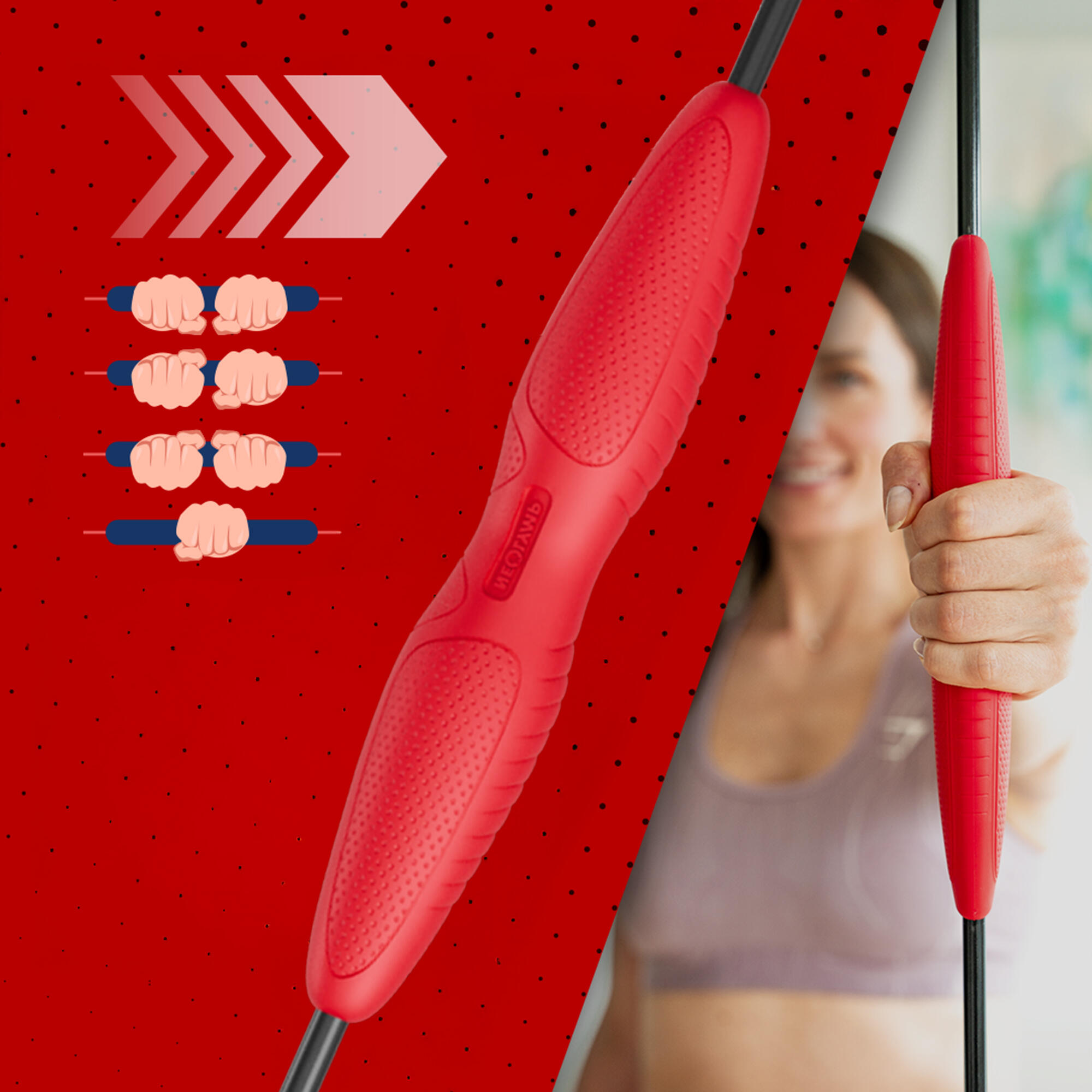 Schwingstab – Allenamento con vibrazioni, impugnatura ergonomica e tonificazione 3/7