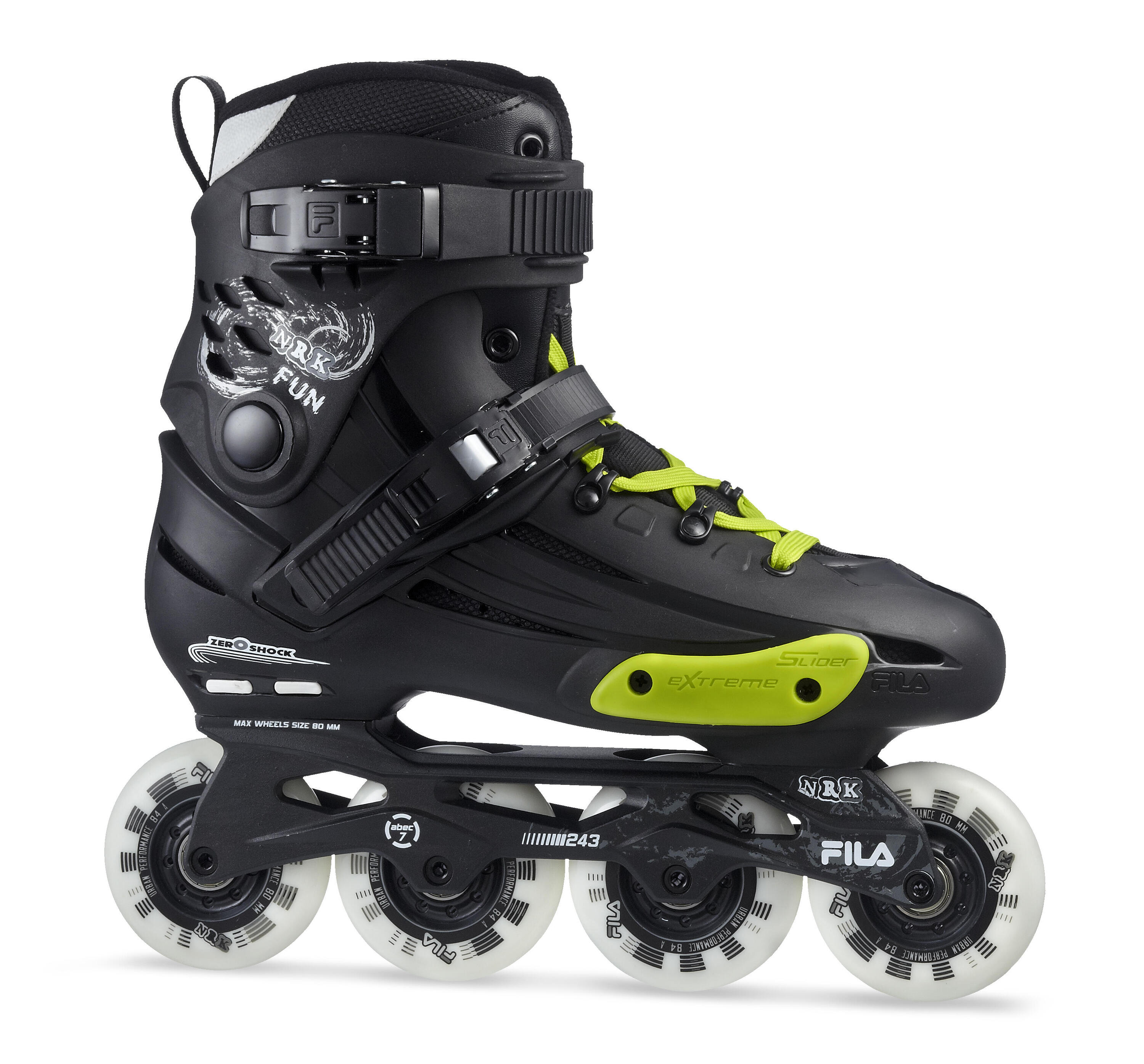 Inline Skates Freeskate Volwassenen NRK FUN Zwart 1/5
