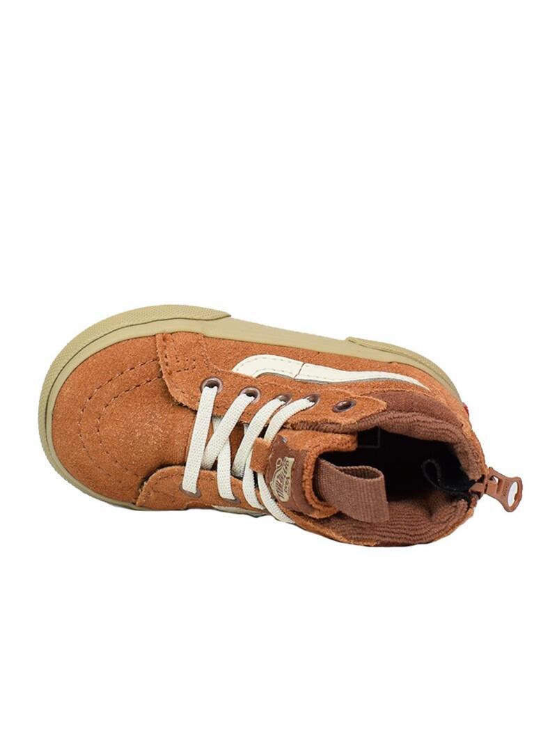 Zapatilla para Niño Vans Sk8-hi zip mte Marrón 3/4
