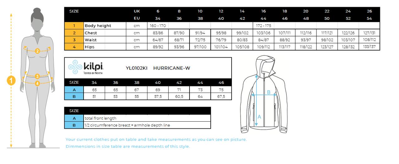 Chaqueta impermeable HURRICANE-W mujer KILPI Azul oscuro 7/7