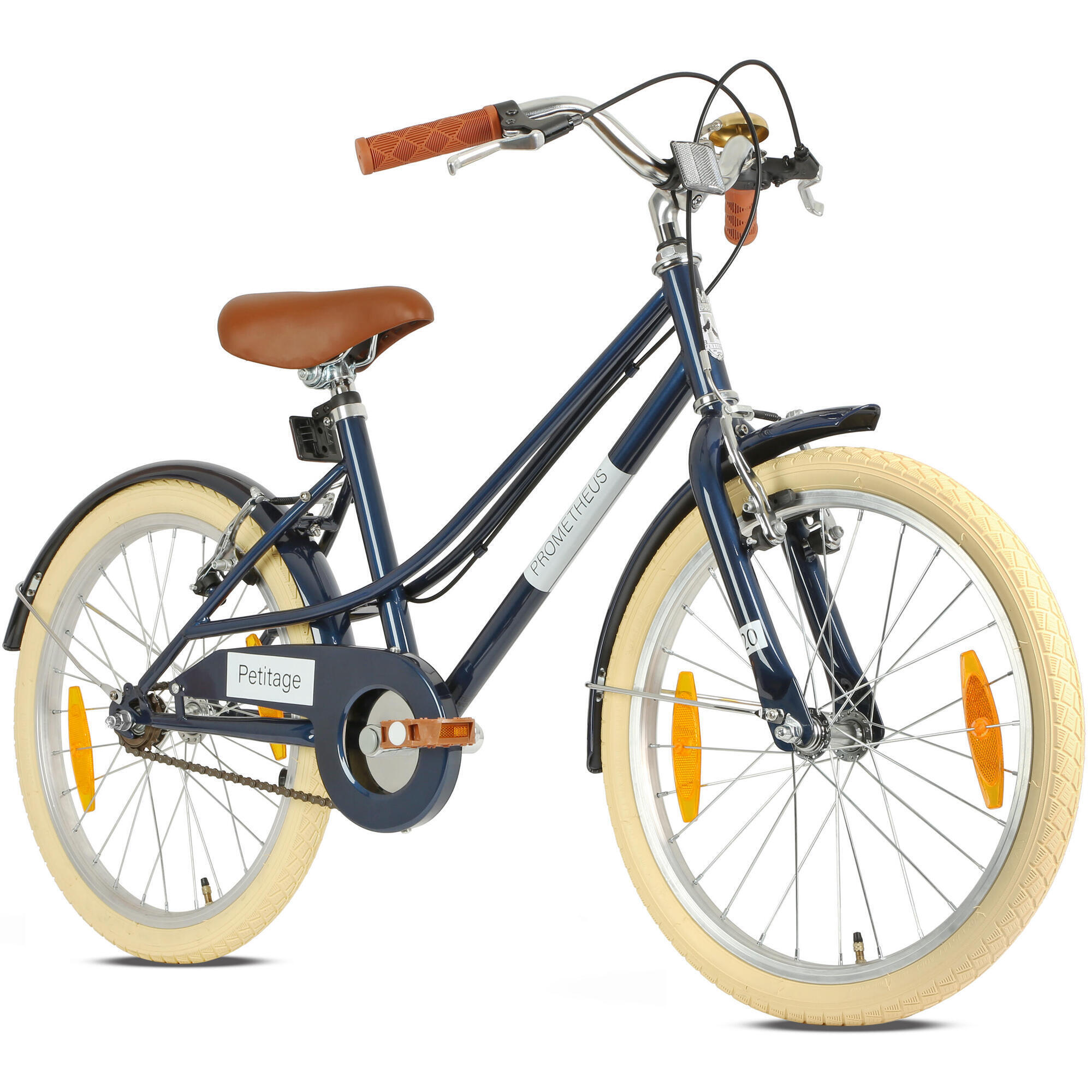Prometheus Bicycles - Vélo Enfant 20 Pouces Dès 6 - 7 Ans – Rétro/vintage, Frein V-brake & Béquille - Vélo Enfant - Bleu - 20" - Decathlon