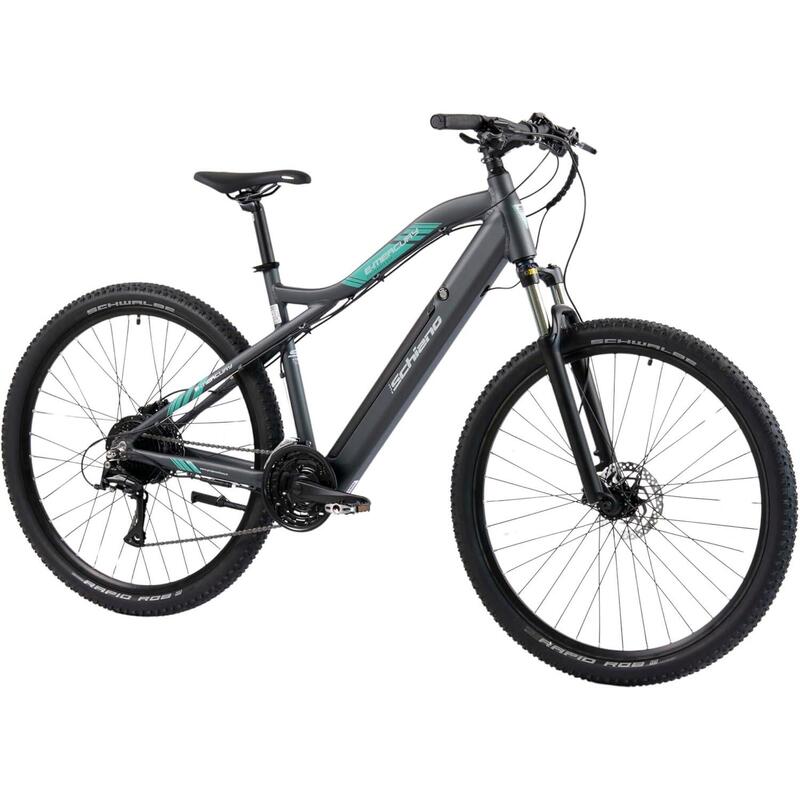 E-Mercury VTT électrique 29" Gris-Vert, batterie 11.6Ah