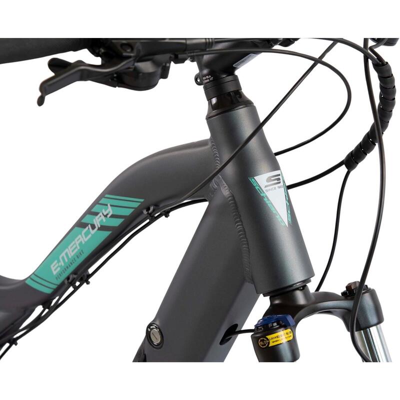 E-Mercury VTT électrique 29" Gris-Vert, batterie 11.6Ah
