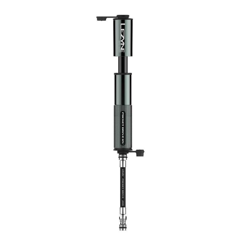 Pompa Lezyne Pocket Drive HV CNC 14 cm - 90 psi, aluminiu