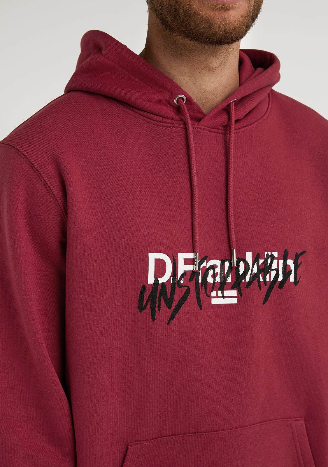 Sudadera Con Capucha de Hombre  Unstoppable Hoodie Dark en Rojo D.Franklin 3/5