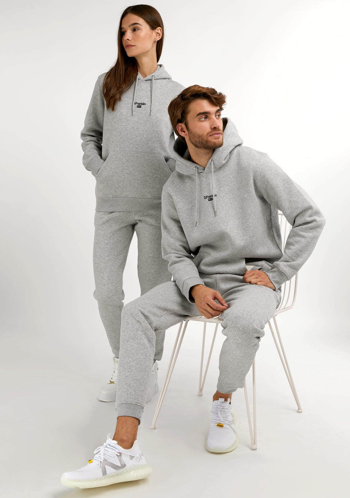 Felpa basic D.Franklin Mid Logo Hoodie 3/3