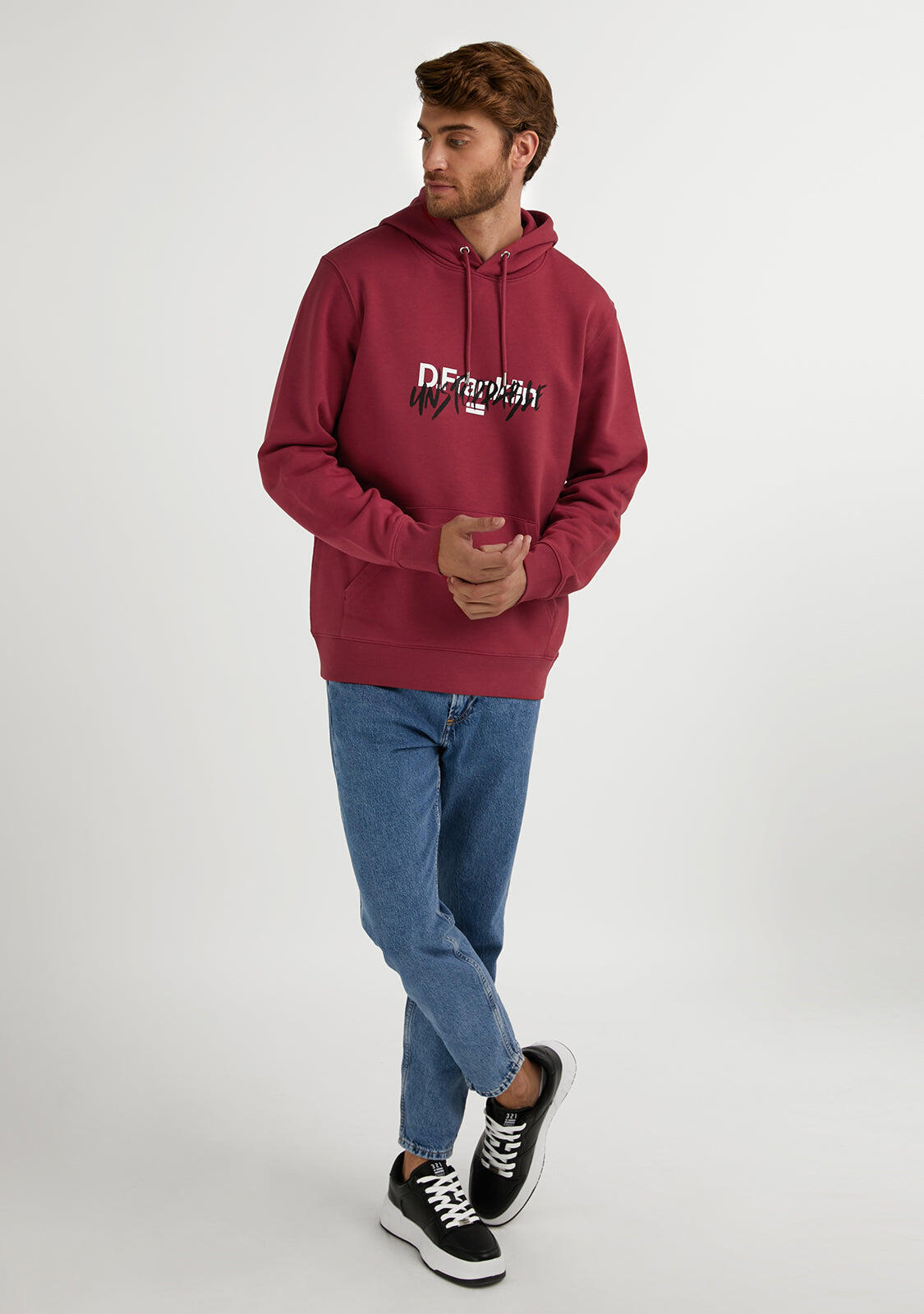 Sudadera Con Capucha de Hombre  Unstoppable Hoodie Dark en Rojo D.Franklin 2/5