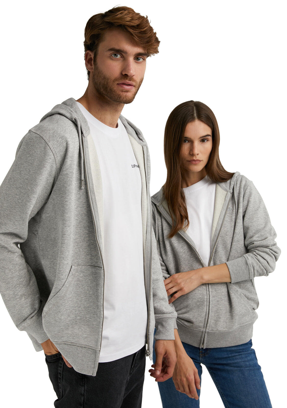Felpa basic D.Franklin Embroidery  Logo Zip Hoodie 3/3