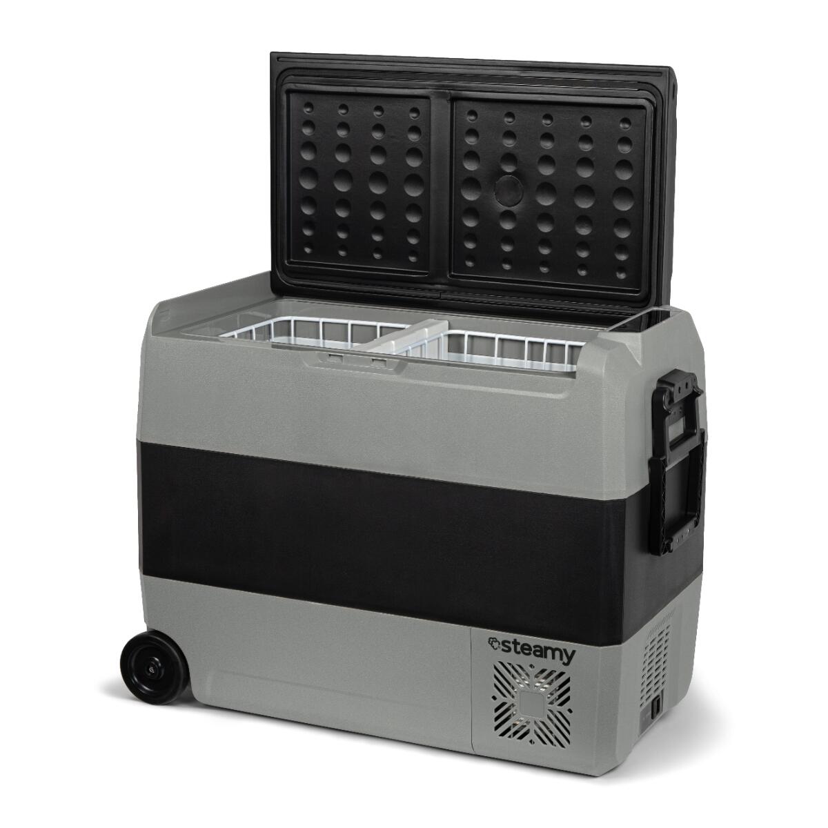 Steamy Dual Zone Nevera Portátil Eléctrica con Ruedas, 56L 3/7