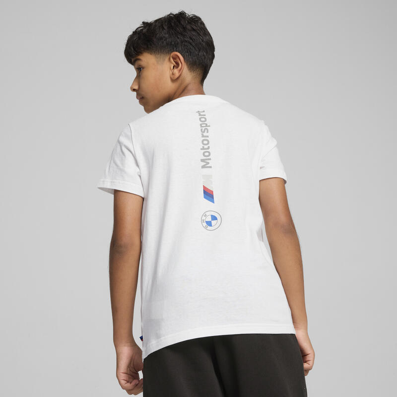 Tricou copii Puma Bmw Mms Kids Ess Logo Tee 2, Alb