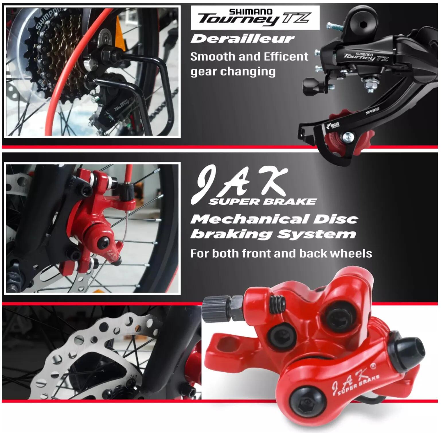 Hachiko JC-01 Foldable Bicycle | USA Edition | 7 Speed Shimano