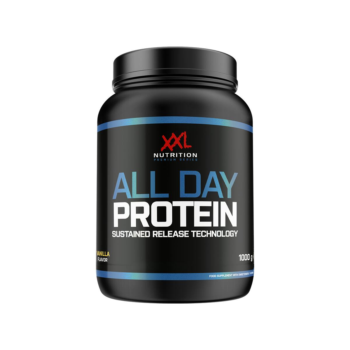 XXL NUTRITION All Day Protein - 80% Proteïne, Whey Proteïne - Vanille - 1000 gram (25 shakes)