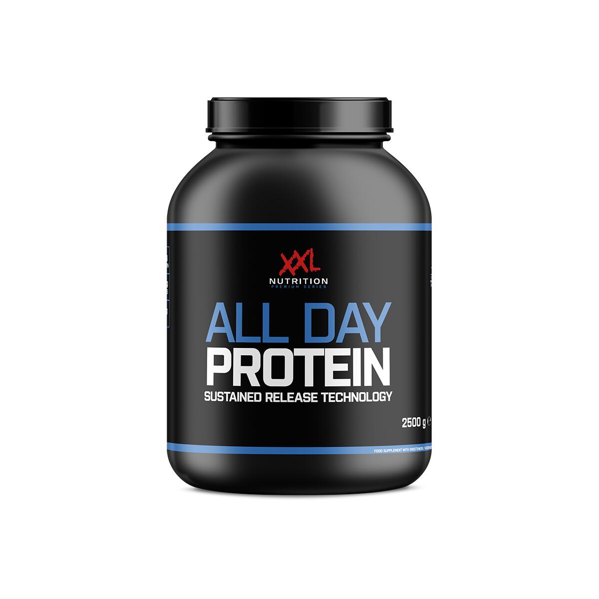 XXL NUTRITION All Day Protein - 80% Proteïne, Whey Proteïne - Aardbei - 2500 gram (62 shakes)