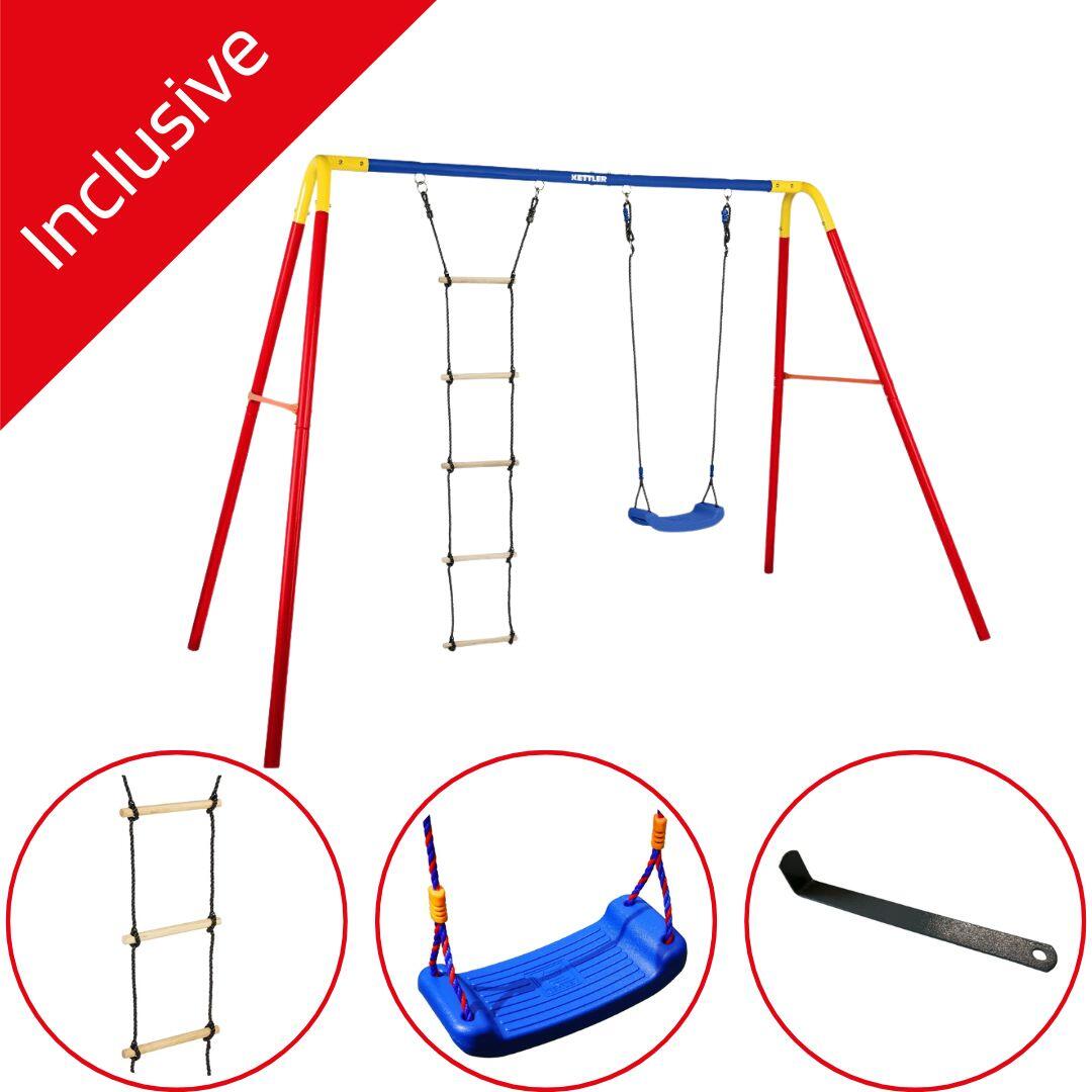 KETTLER balançoire double COMBI rouge/bleu 6/7