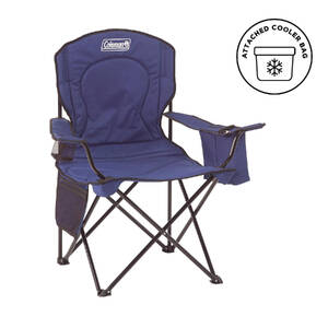 Coleman Broadband Quad Chair with Cooler, Lightweight Foldable and Portable Camping Chair (Blue)