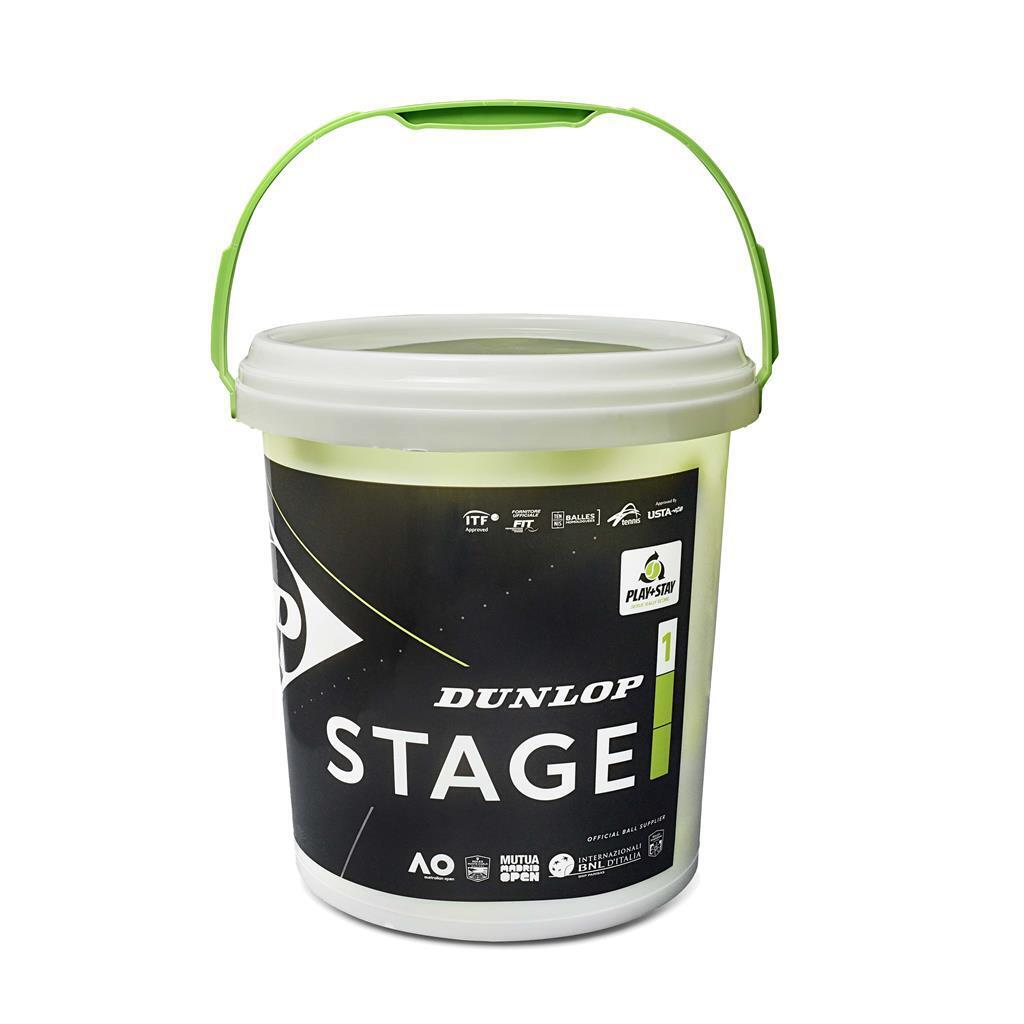 Dunlop - Lot De 60 Balles De Tennis Dunlop Stage 1 - Balle De Tennis - Jaune|vert - Taille Unique - Decathlon
