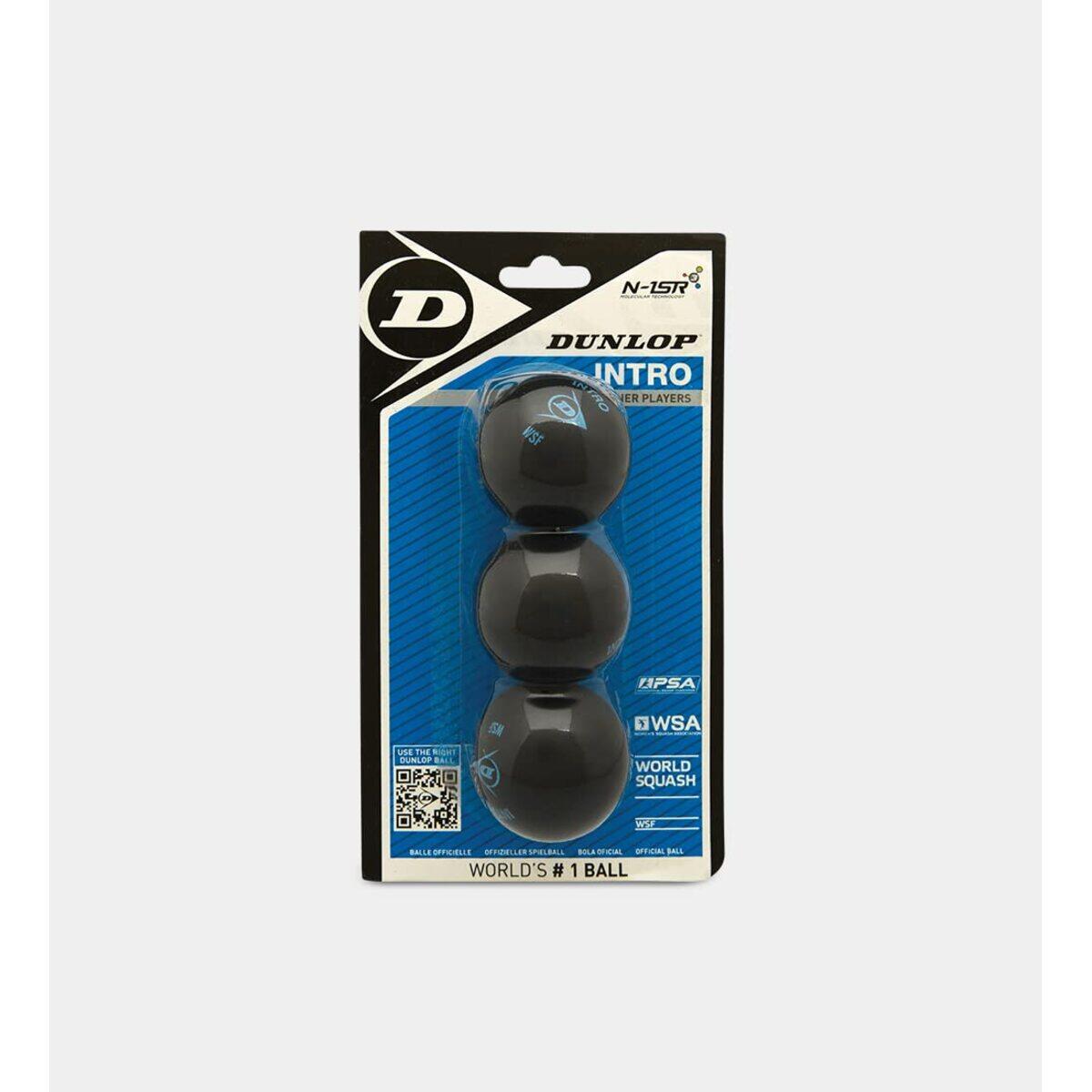 Dunlop Intro Blue Dot Squash balls - 3 Pack 4/4