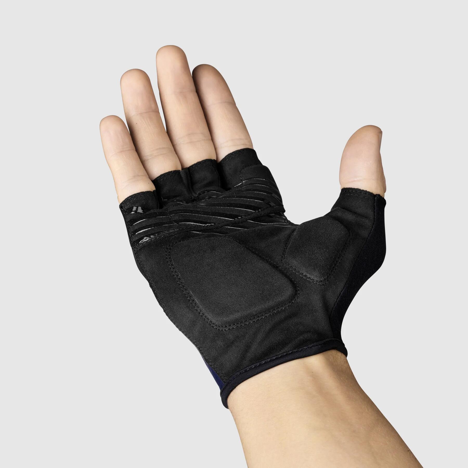 Gants RIDE avec rembourrage Doigt court Été Unisexe Bleu Marine Taille M 3/5