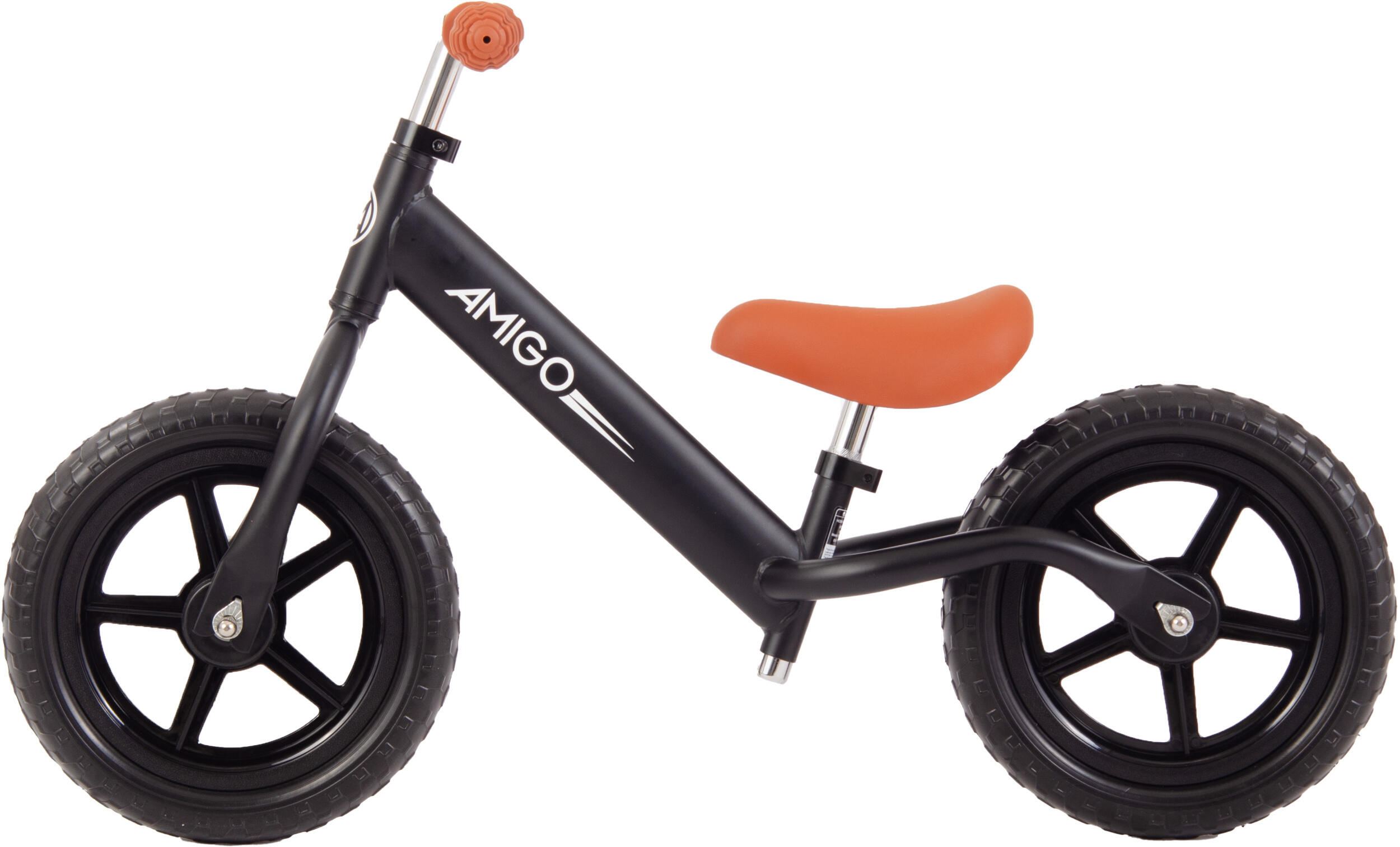 AMIGO Draisienne à 2 roues Hopper Loopfiets 12 Pouces Junior Noir mat 5/7