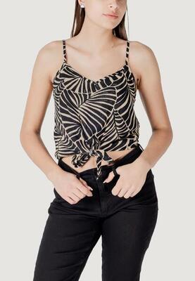 Tanktop onlnova life vis knot singlet aop dames zwart