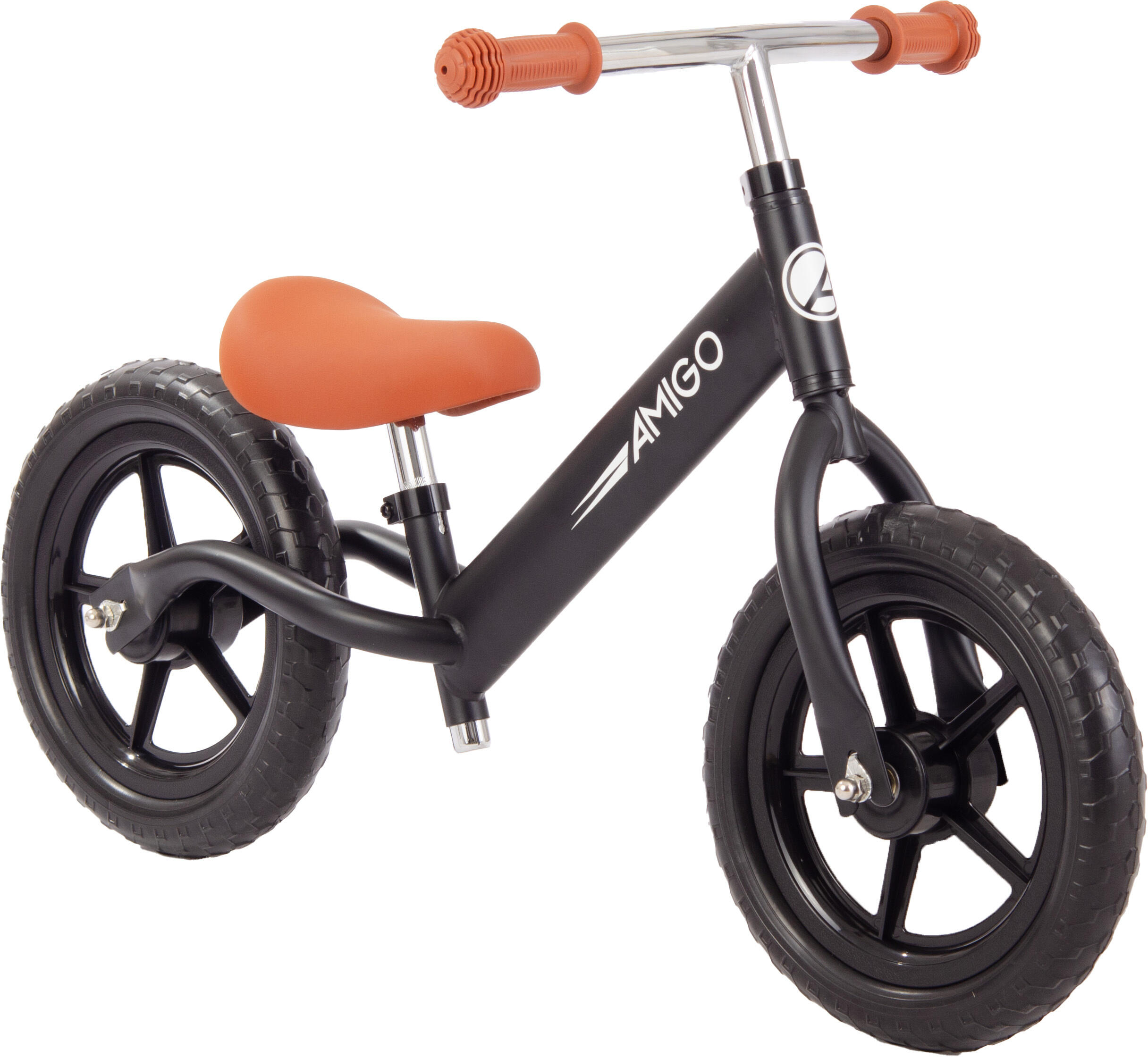 AMIGO Draisienne à 2 roues Hopper Loopfiets 12 Pouces Junior Noir mat 6/7