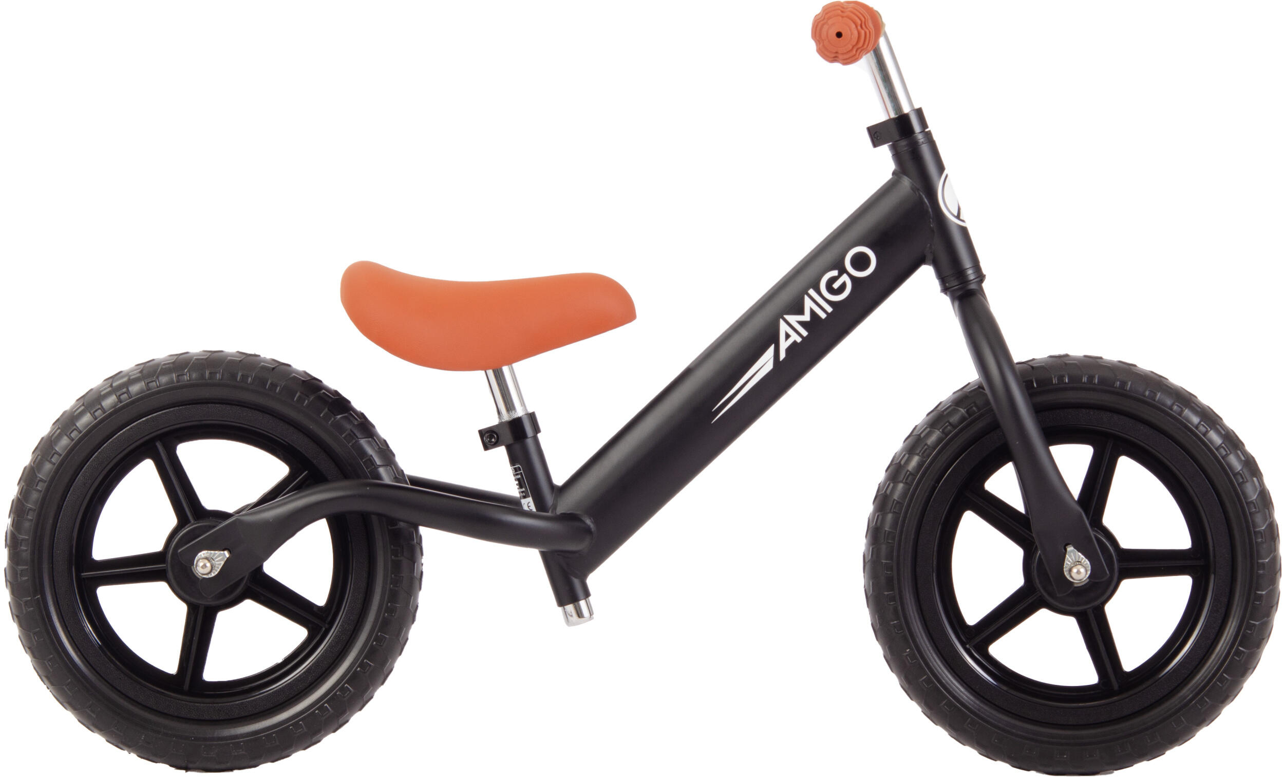 AMIGO AMIGO Loopfiets met 2 wielen Hopper Loopfiets 12 Inch Junior Matzwart