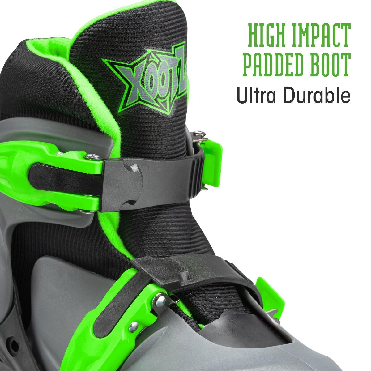 Xootz Kids Adjustable Quad Skates for Beginners, with Light Up LED Wheels 6/6