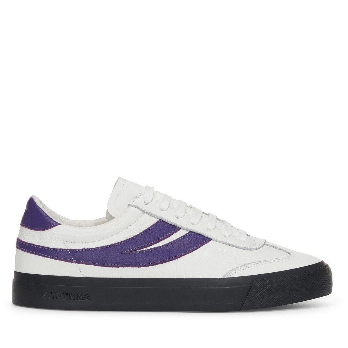 SUPERGA Unisex Adult 4834 Club S Swallow Contrast Detail Vegan Leather Trainers (White