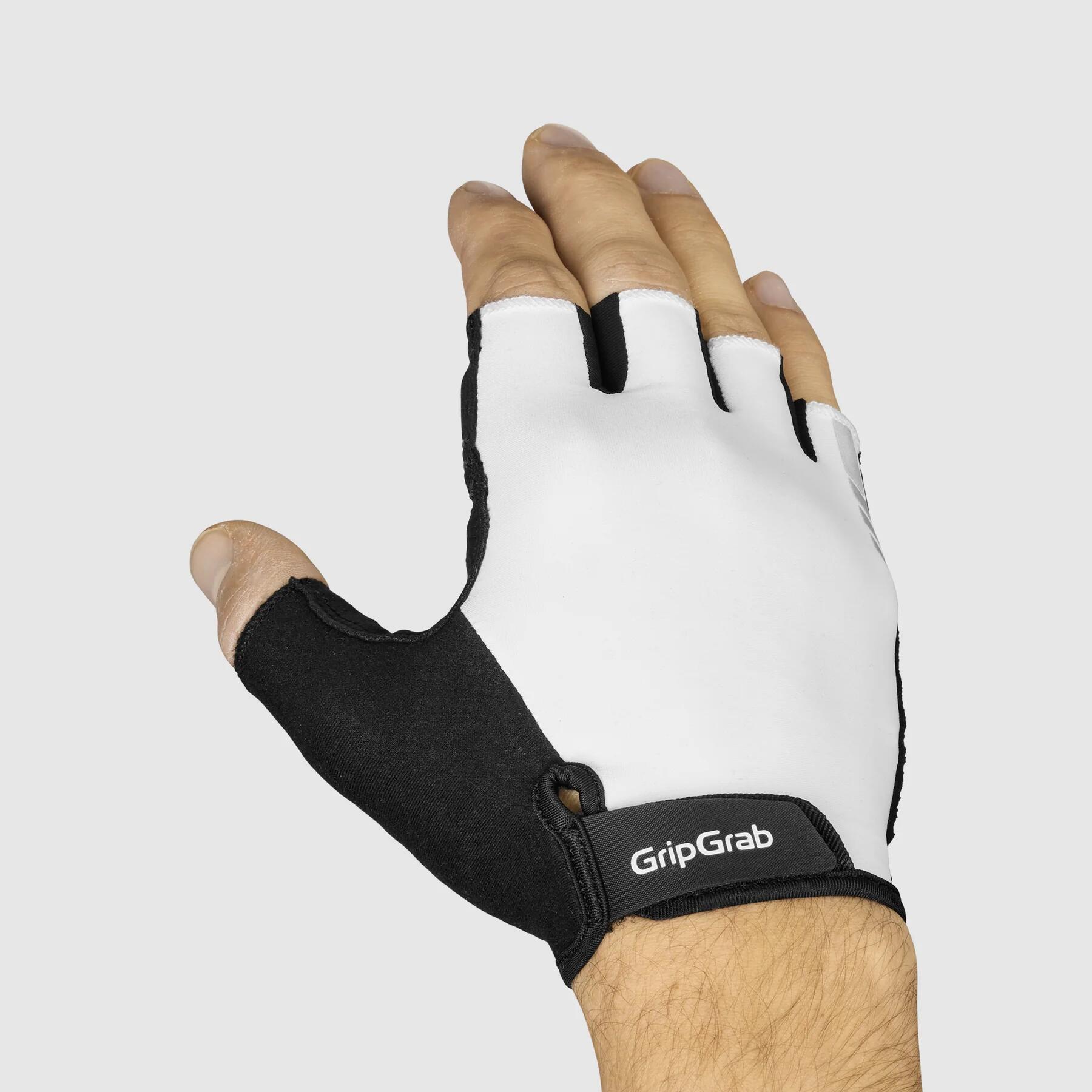Fahrradhandschuhe RIDE mit Polsterung Kurzfinger Sommer Unisex Weiß Größe XXL 2/5