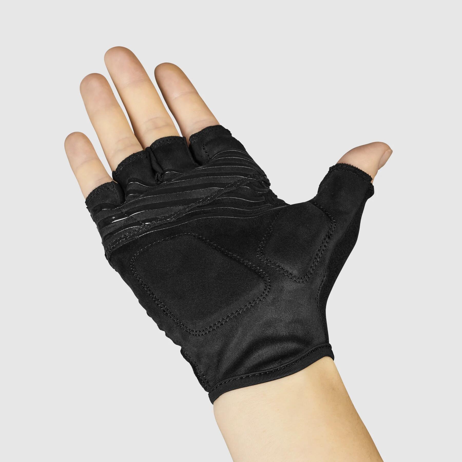 Fahrradhandschuhe RIDE mit Polsterung Kurzfinger Sommer Unisex Weiß Größe XXL 3/5