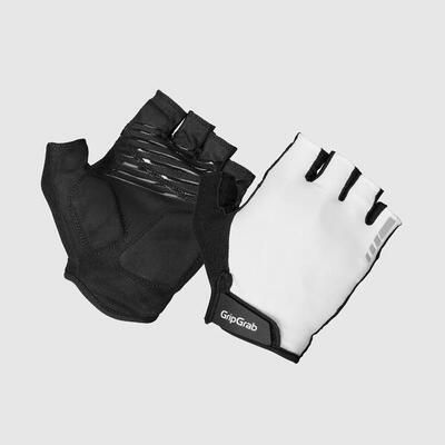Fietshandschoenen ride met padding korte vinger zomer unisex wit maat l
