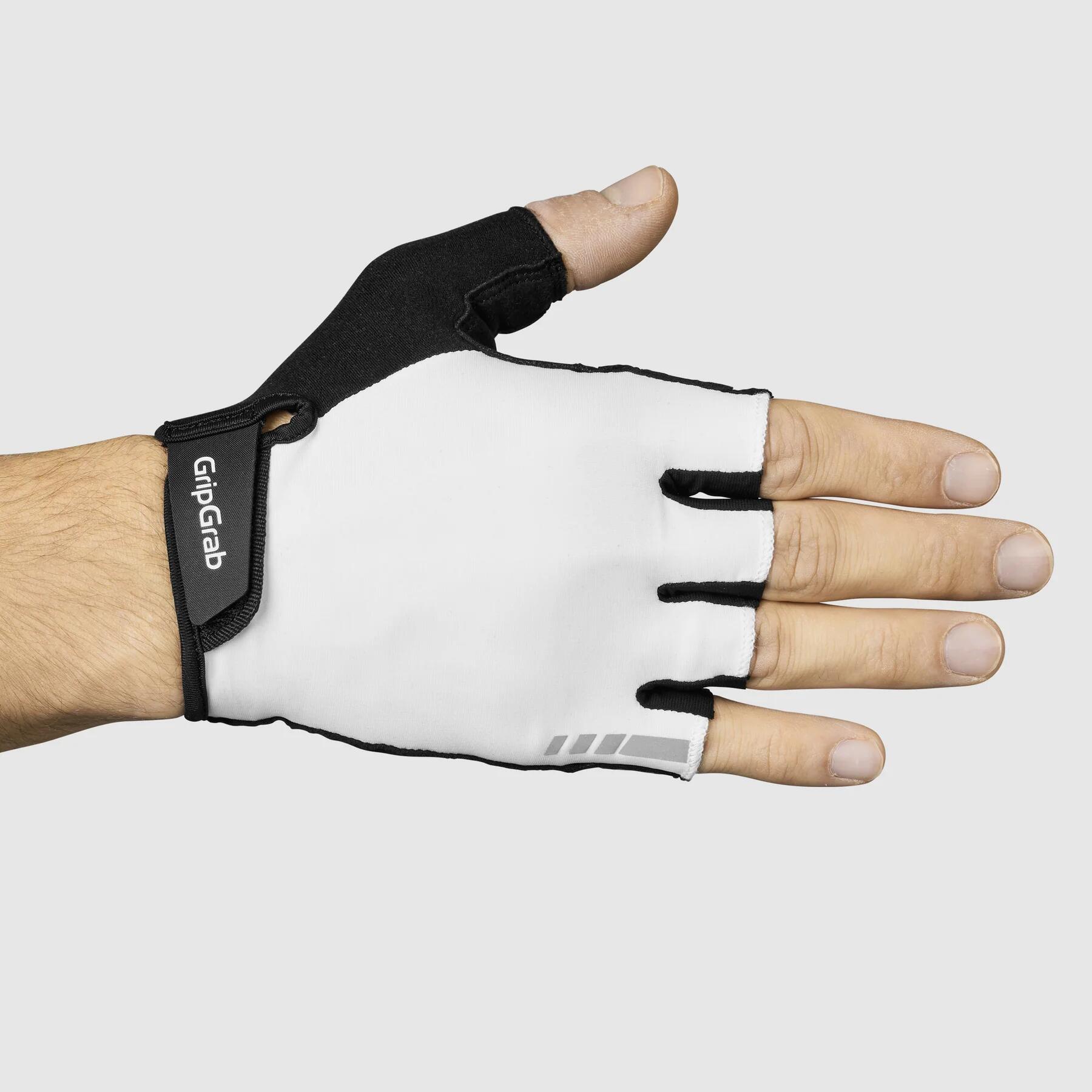 Fahrradhandschuhe RIDE mit Polsterung Kurzfinger Sommer Unisex Weiß Größe XXL 4/5