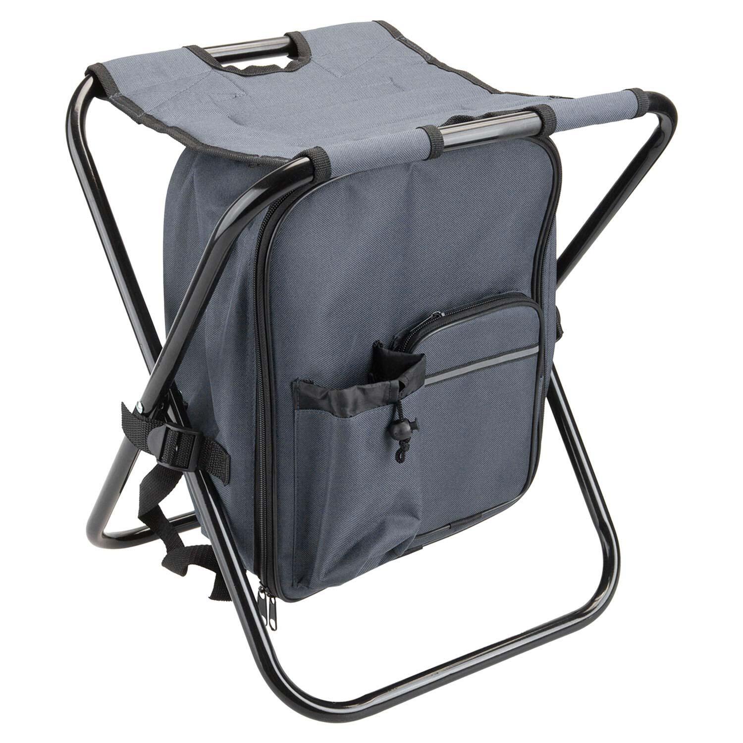 SUMMIT Rucksack Cooler Stool 20 Litres Max Load 110Kg 36cm x 33cm x 44cm Grey X 1