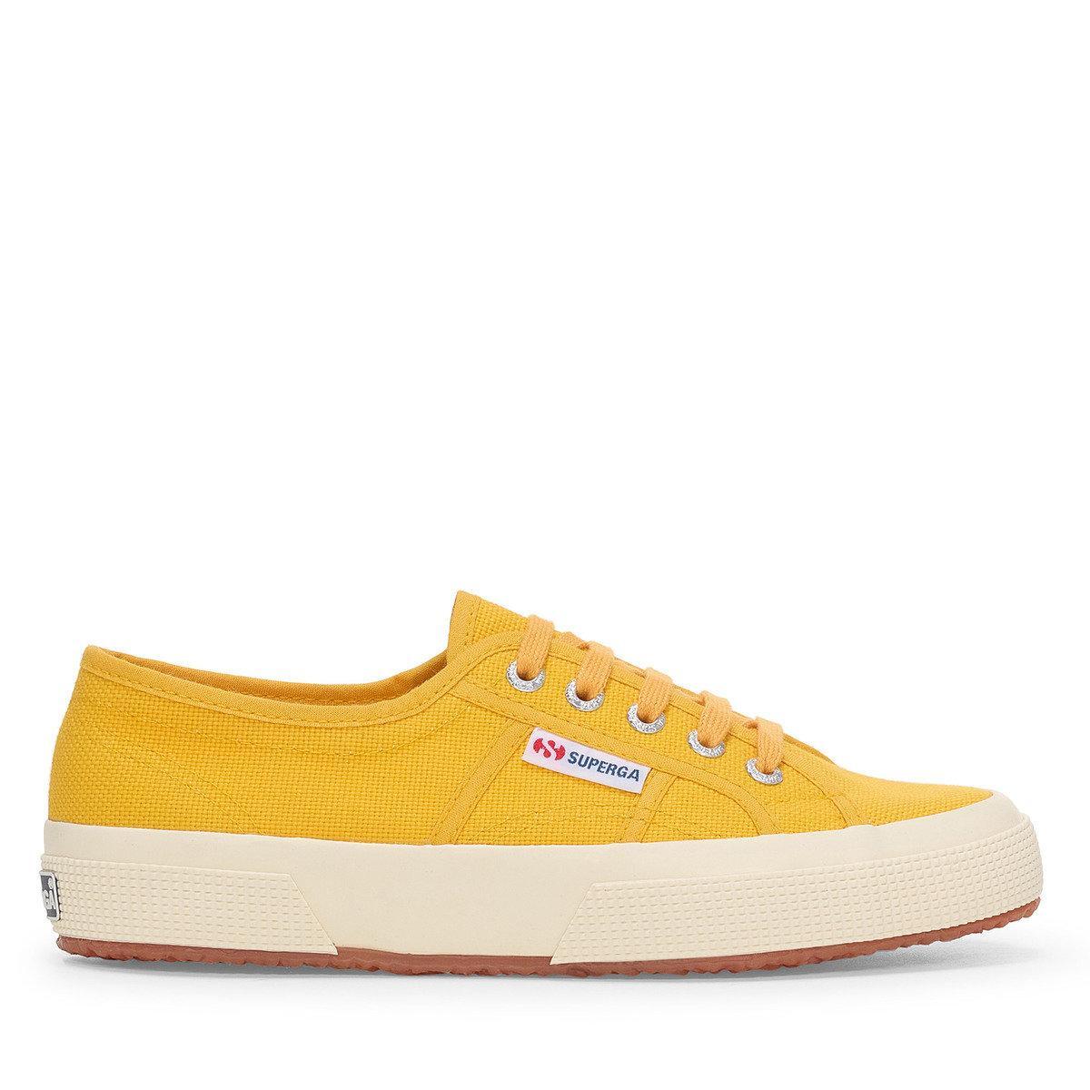 SUPERGA Unisex Adult 2750 Cotu Classic Vegan Trainers (Bright Yellow/Off White)