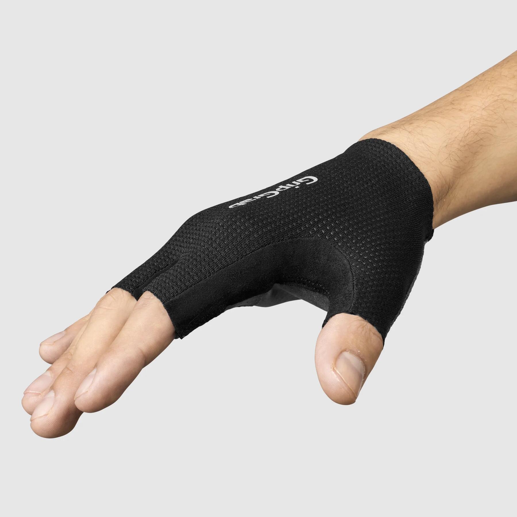 Fietshandschoenen PACR met Insidegrip Korte Vinger Zomer Unisex Zwart Maat S 4/4