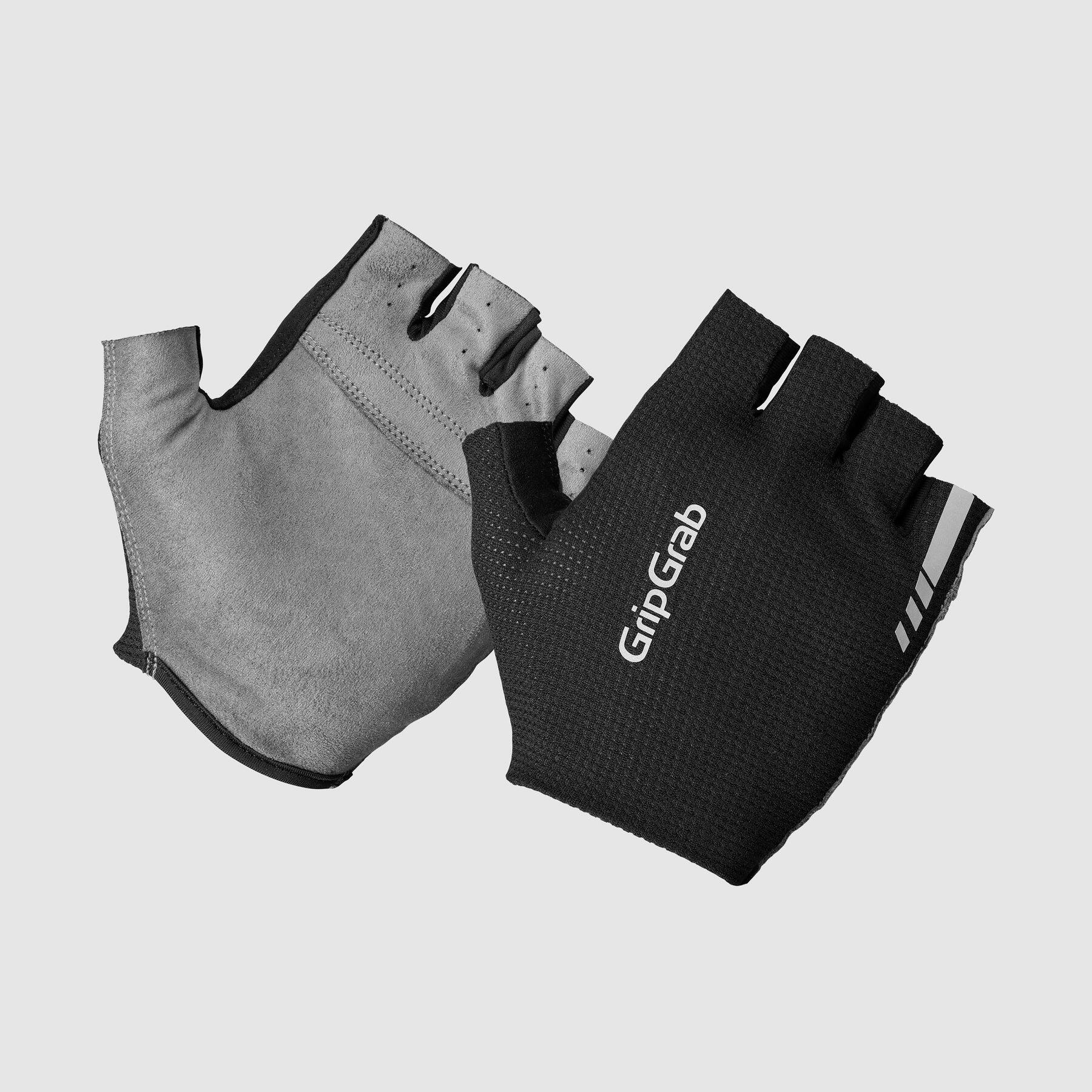Fietshandschoenen PACR met Insidegrip Korte Vinger Zomer Unisex Zwart Maat S 1/4