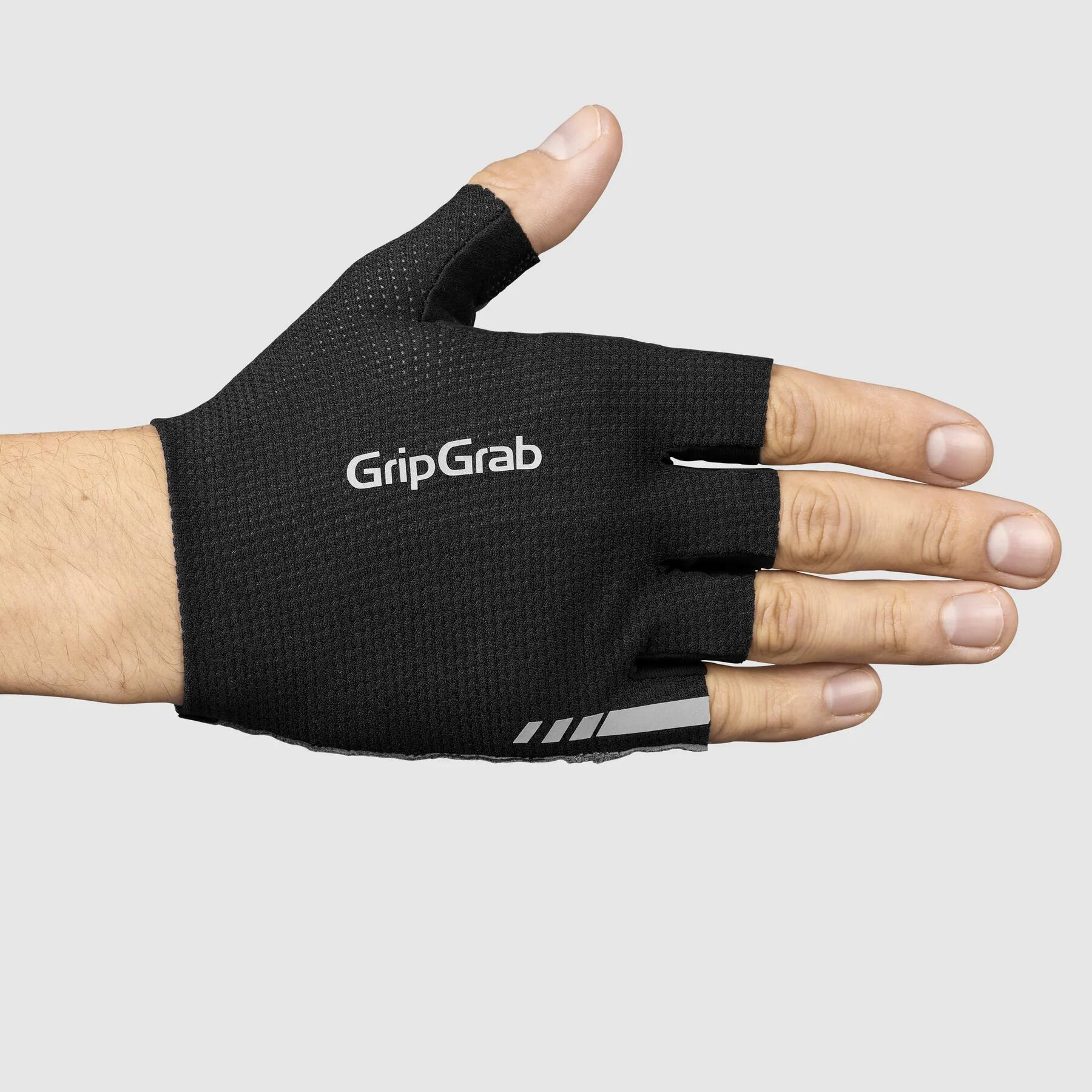 Fietshandschoenen PACR met Insidegrip Korte Vinger Zomer Unisex Zwart Maat S 2/4