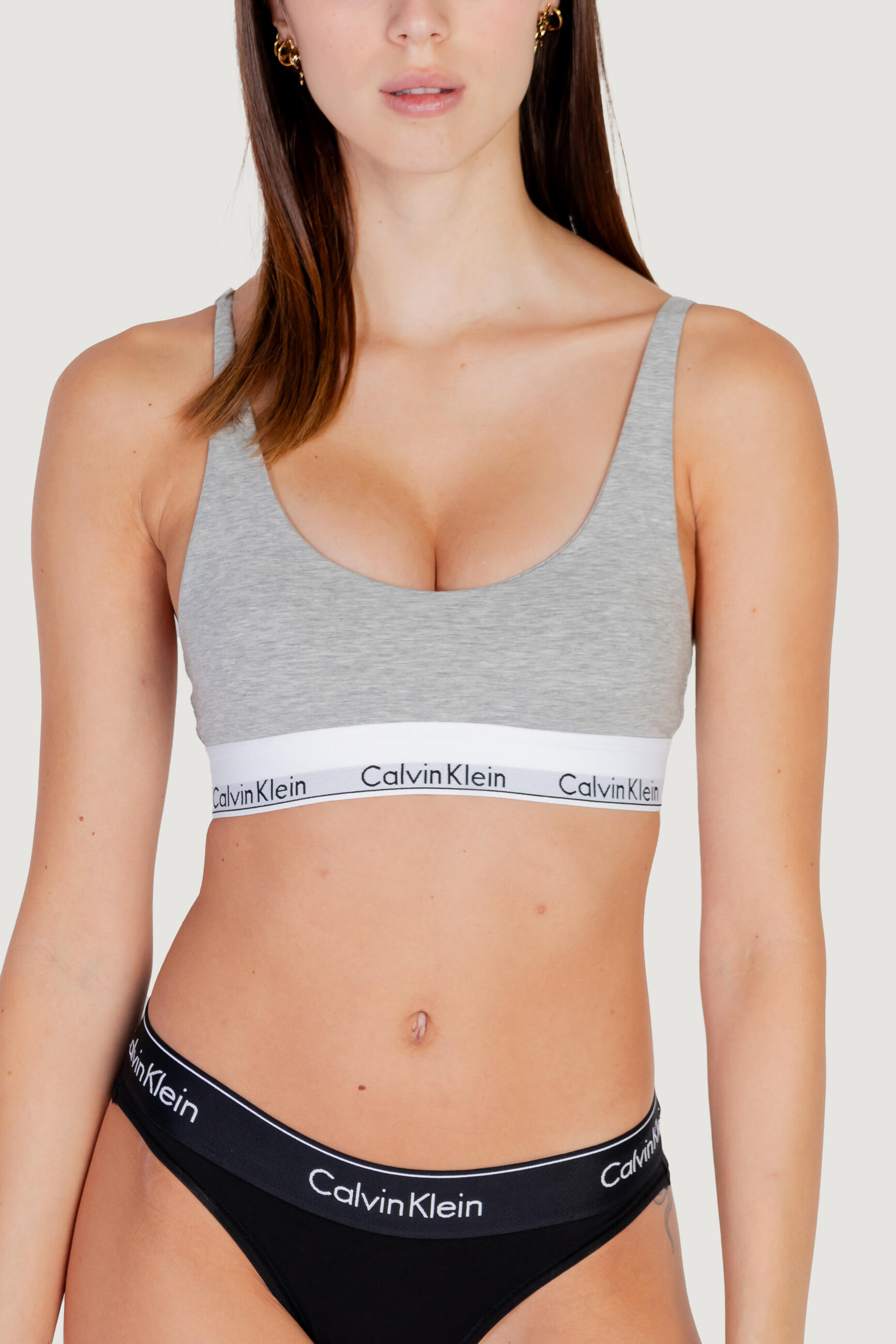 CALVIN KLEIN WOMEN'S Sport-BH LIGHTLY LINED BRALETTE GRAU