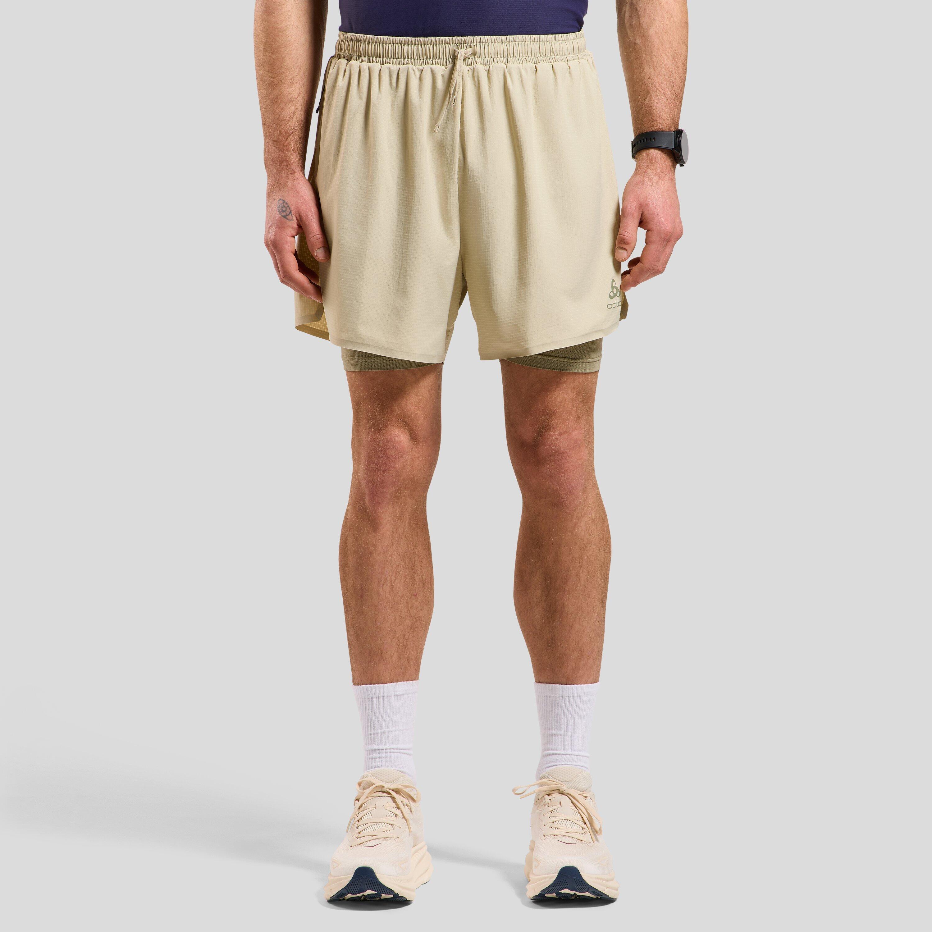 Odlo - Short De Running 2 en 1 5 inch zeroweight 2.0 Odlo - Short - Beige - 48 Xl - Decathlon